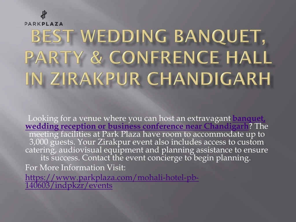 best wedding banquet party confrence hall in zirakpur chandigarh