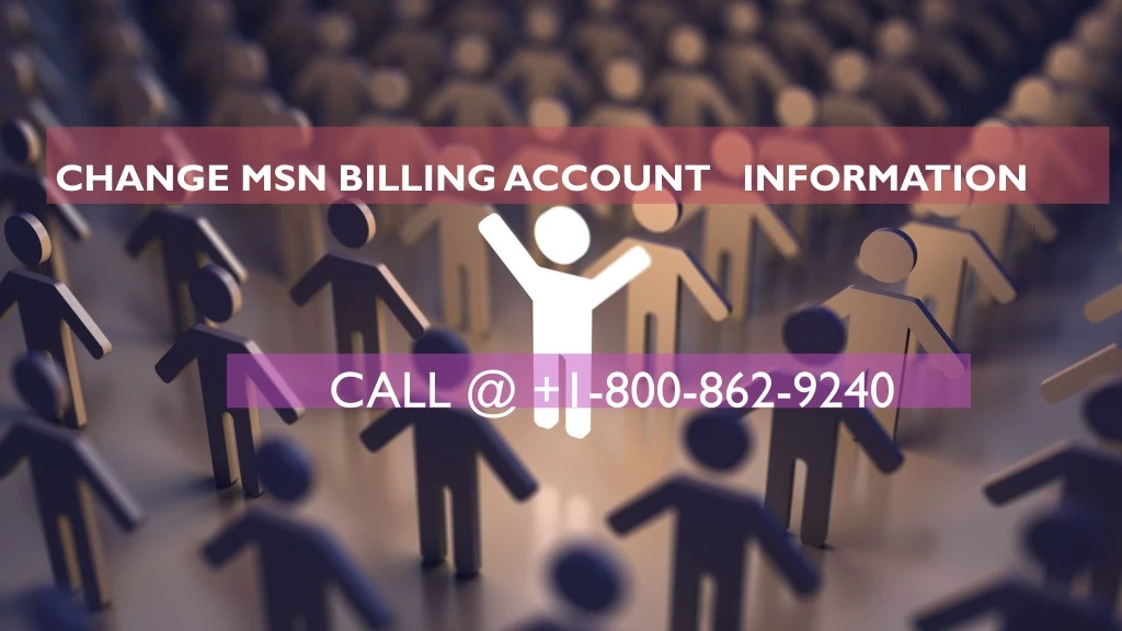 change msn billing account information