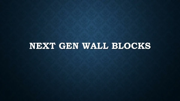 Next Gen AAC Blocks