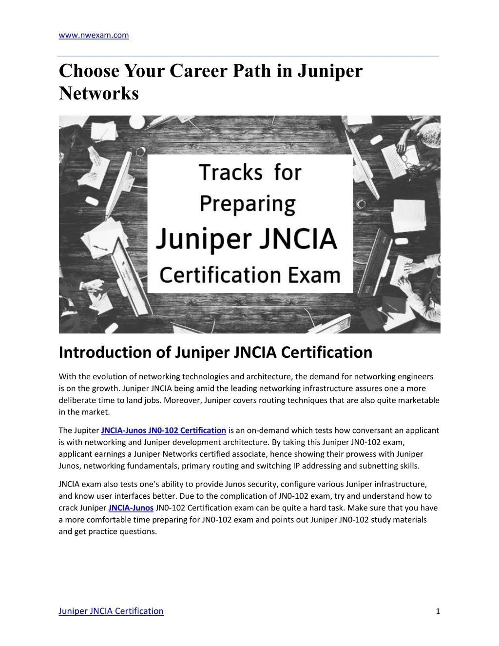 www nwexam com choose your career path in juniper