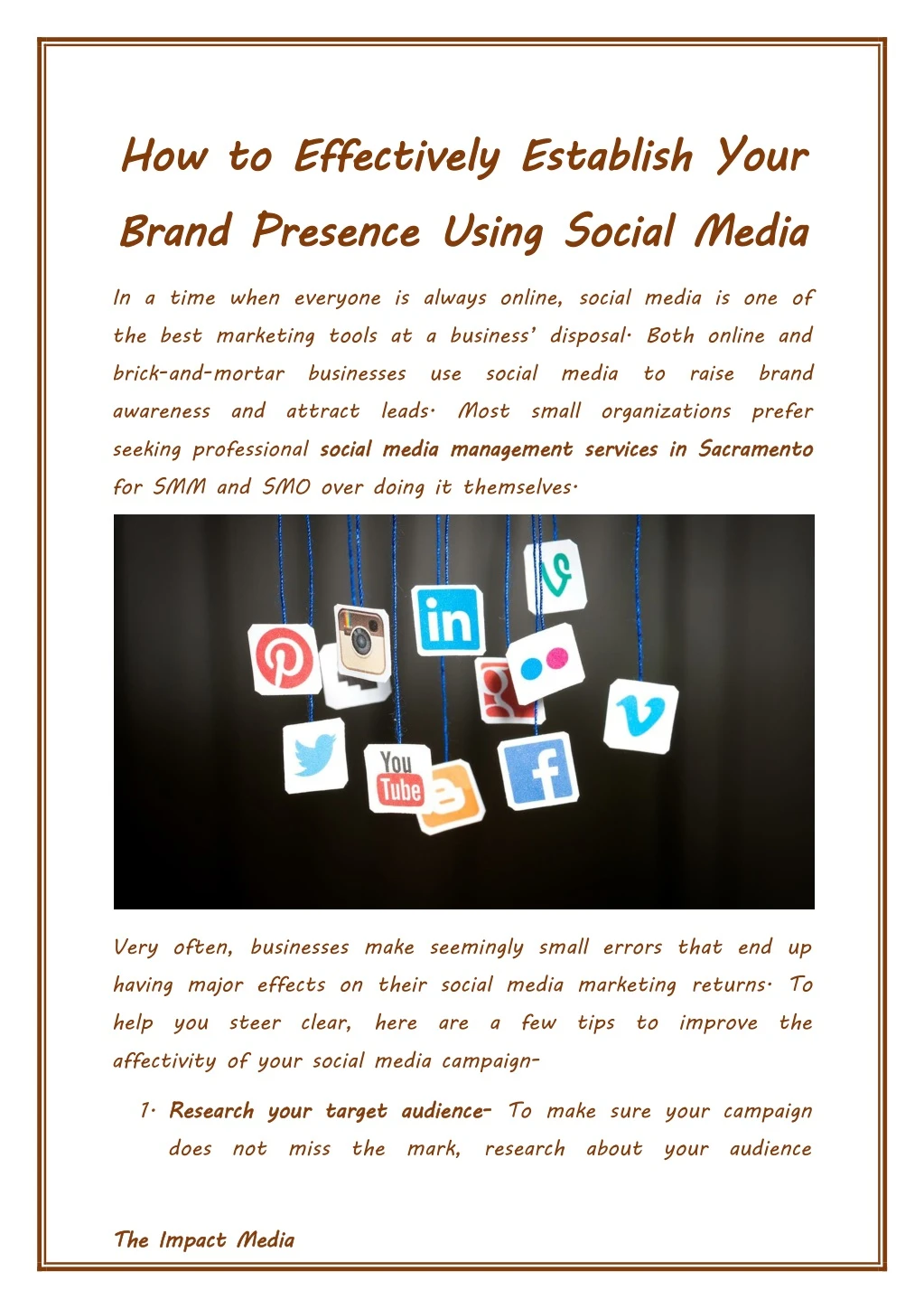 how brand presence using social media