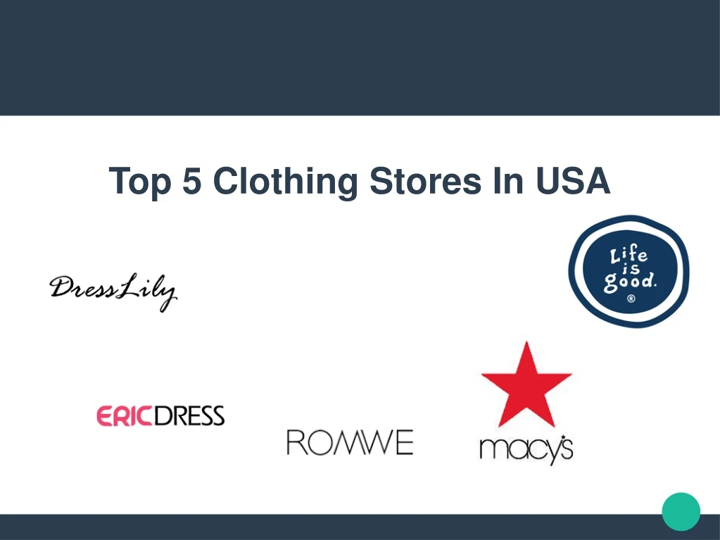 top 5 clothing stores in usa