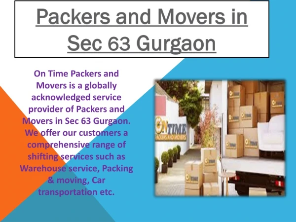 Packers and Movers in Iffco Chowk Gurgaon