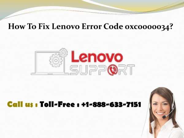 How to fix lenovo error code 0xc0000034?