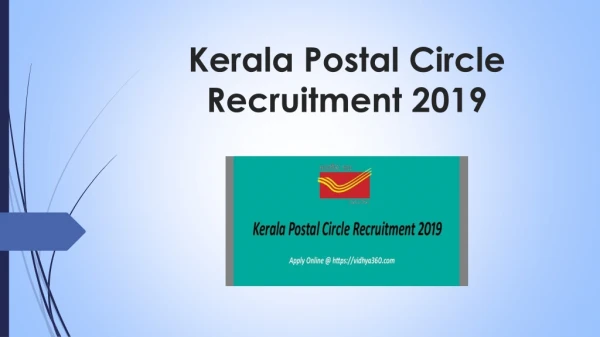 Kerala Postal Circle Recruitment 2019 | 2,086 New Vacancies, GDS Posts,