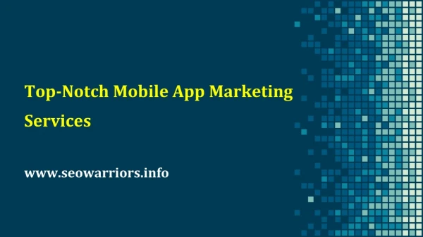 Mobile App Marketing Services | SEOWarriors