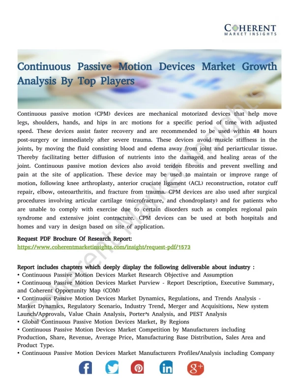 Continuous Passive Motion Devices Market Growth Analysis By Top Players