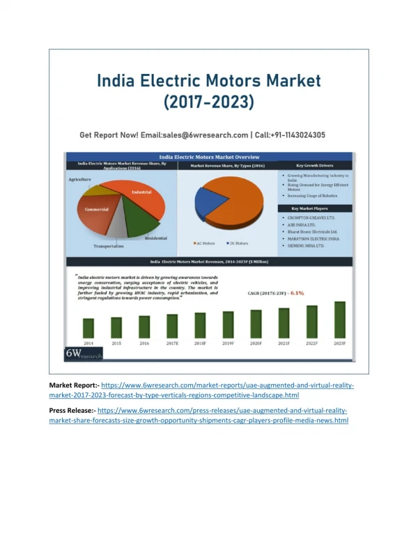 India Electric Motors Market (2017-2023)