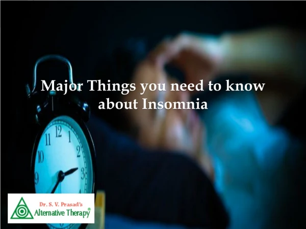 Major Things you need to know about Insomnia