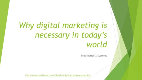 Why Digital Marketing is necessary in todays world | Importance of Digital Marketing | Innothoughts