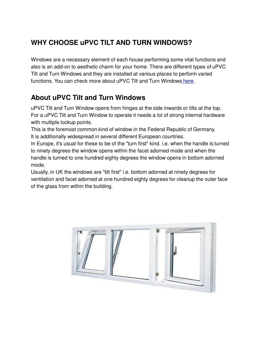 why choose upvc tilt and turn windows windows