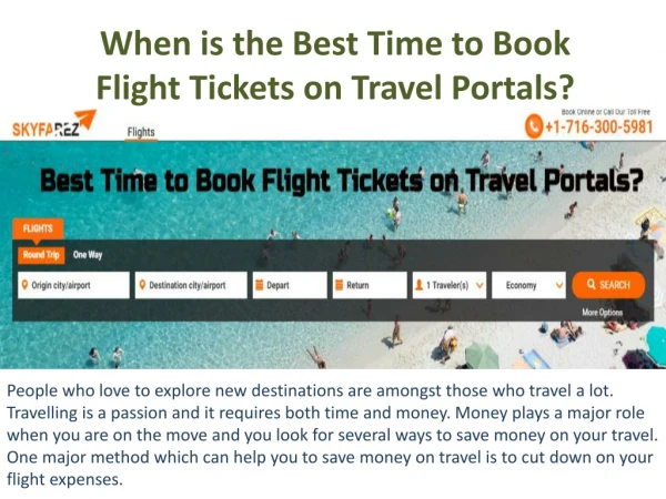 When is the Best Time to Book Flight Tickets on Travel Portals?