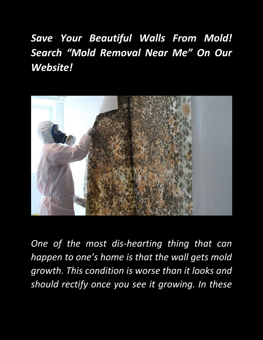 save your beautiful walls from mold search mold