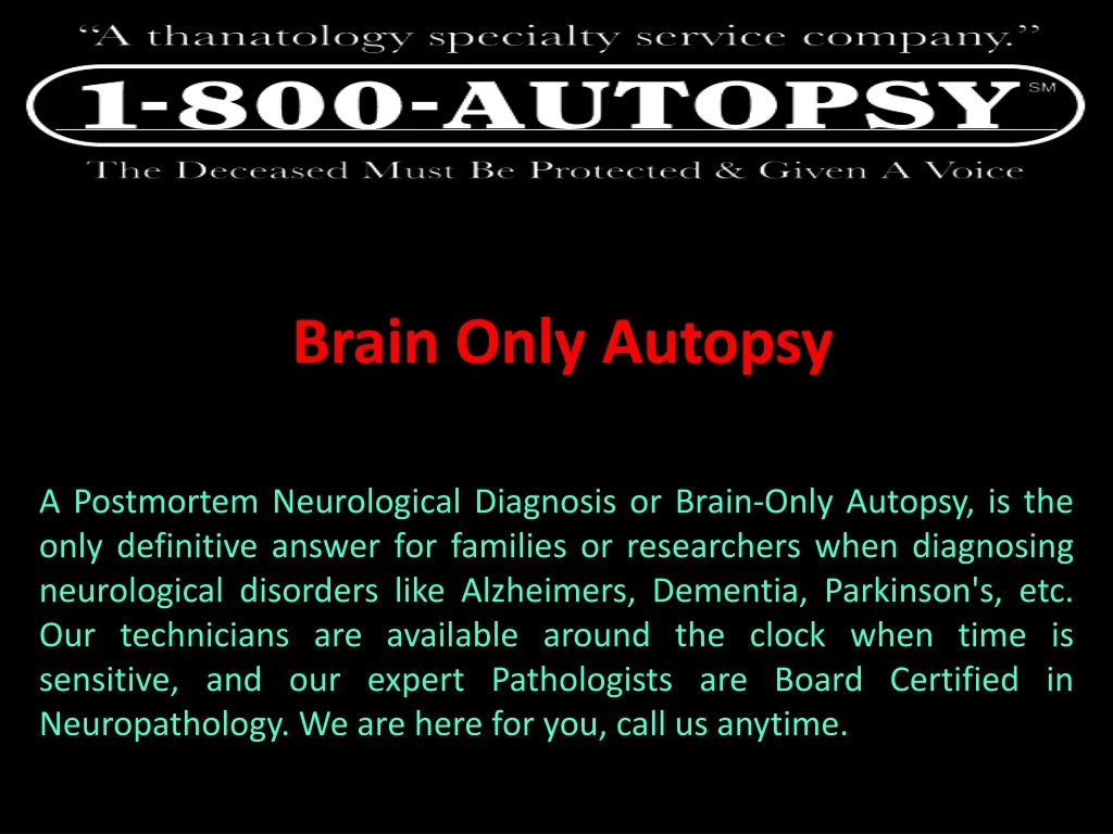 brain only autopsy