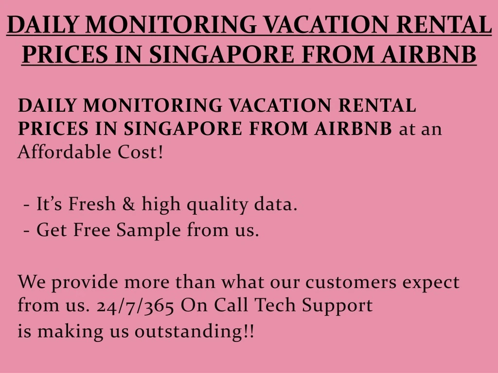 daily monitoring vacation rental prices in singapore from airbnb