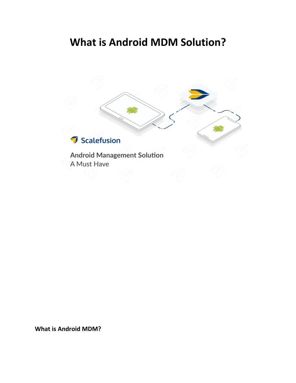 what is android mdm solution
