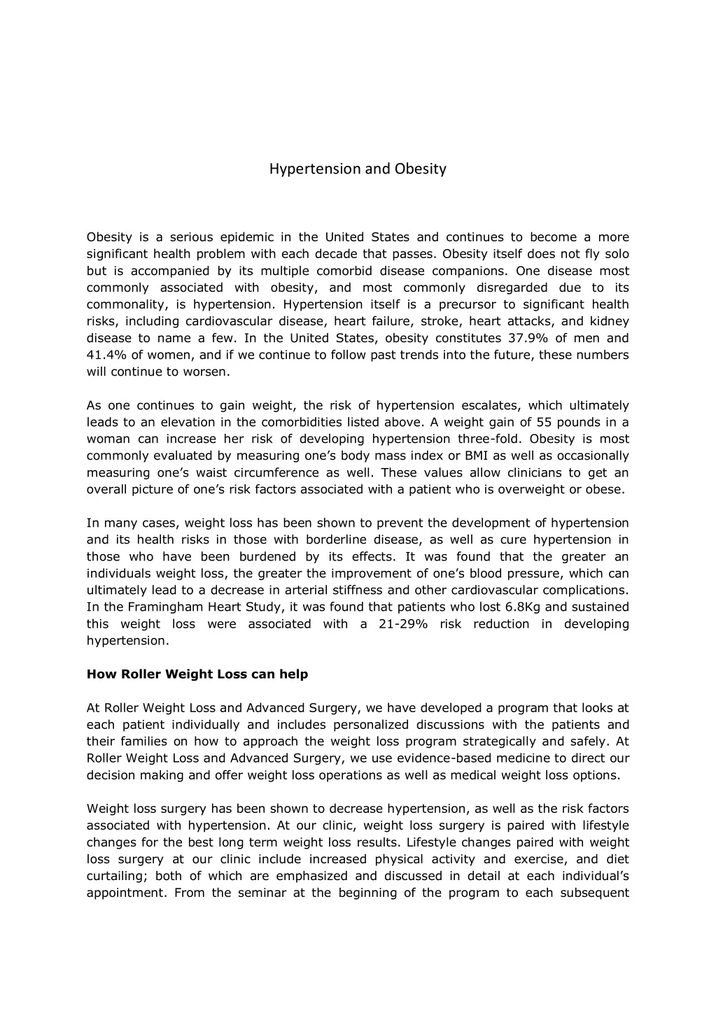 hypertension and obesity