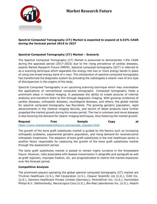 Spectral Computed Tomography (CT) Market 2019