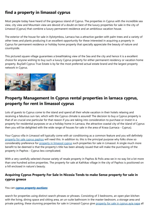buy property in cyprus limassol Buying Cypriot Real Estate