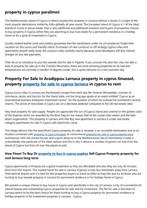 International Properties - property for sale in Larnaca