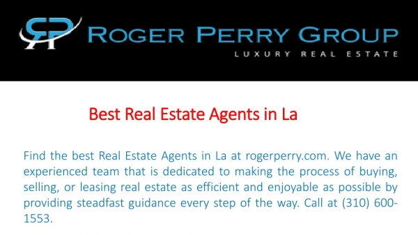 Best Real Estate Agents in La
