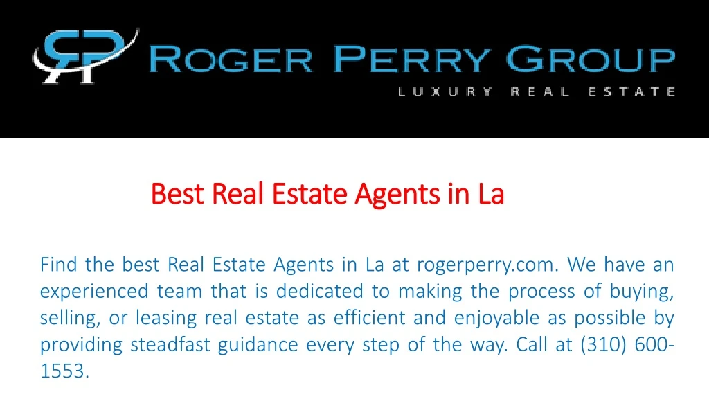best real estate agents in la