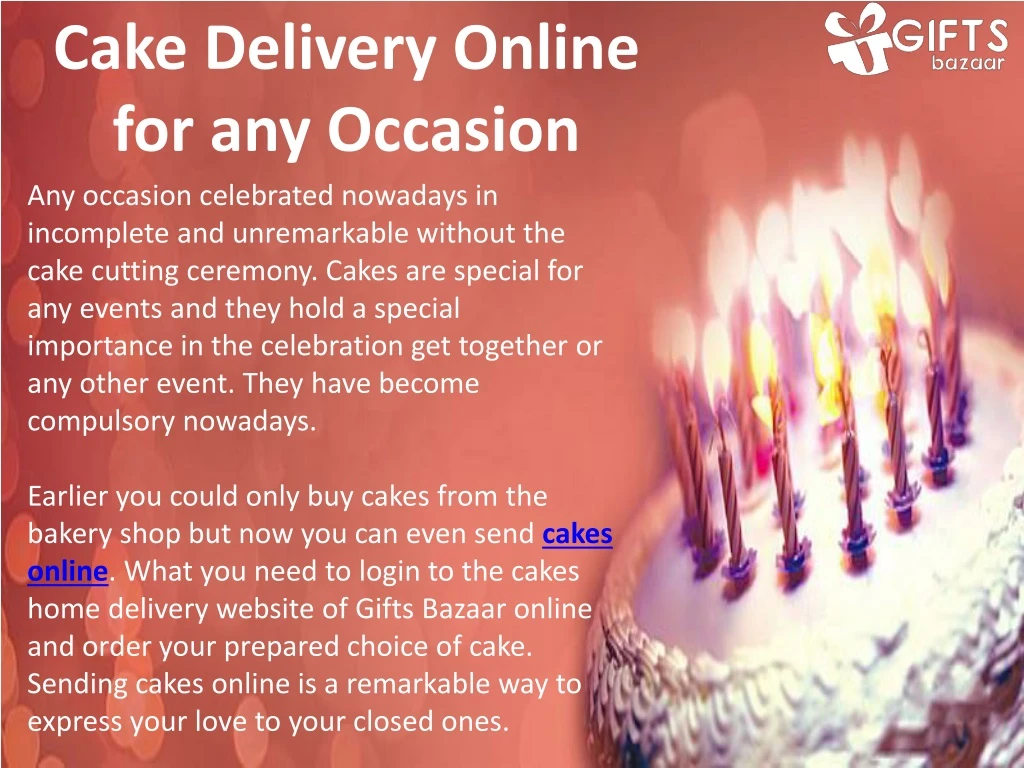 cake delivery online for any occasion