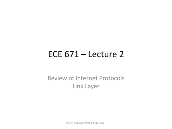 ECE 671 – Lecture 2