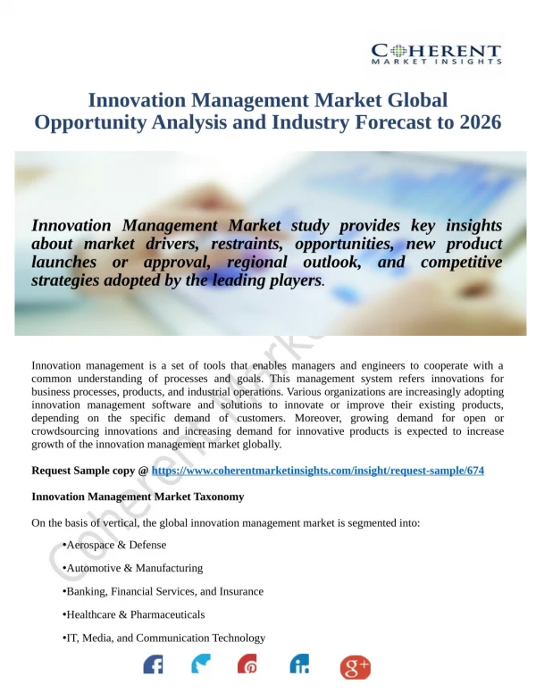 Innovation Management Market Comparative Product Portfolio Analysis 2018-2026