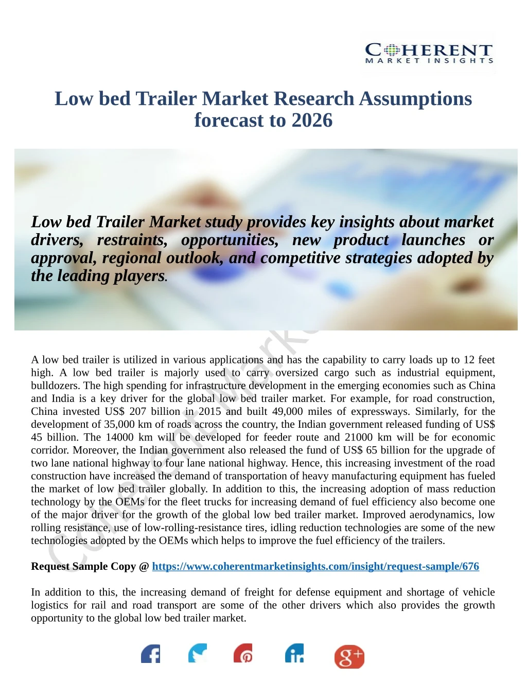 low bed trailer market research assumptions