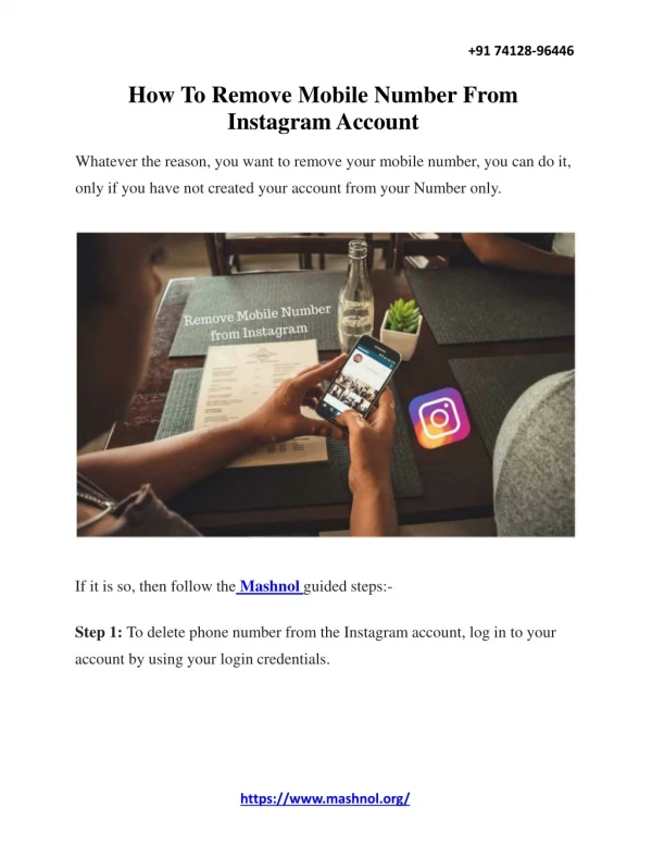 How To Remove Mobile Number From Instagram Account