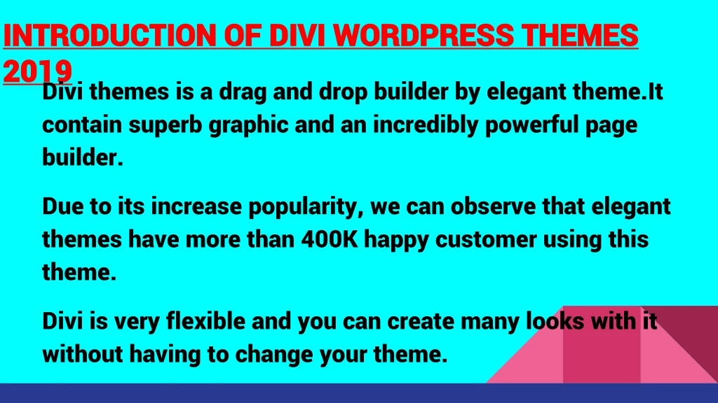 introduction of divi wordpress themes 2019