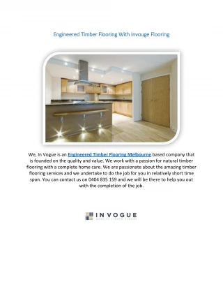 Engineered Timber Flooring Melbourne - Invouge Flooring - slide 1