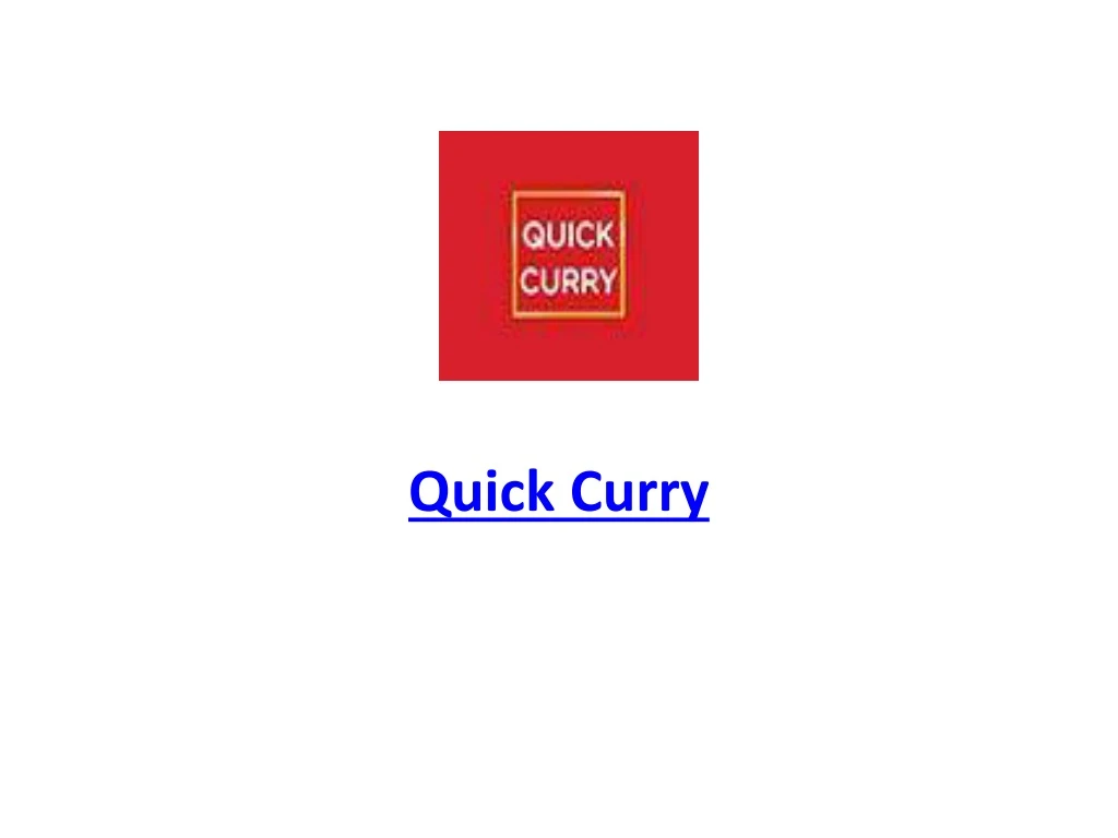 quick curry