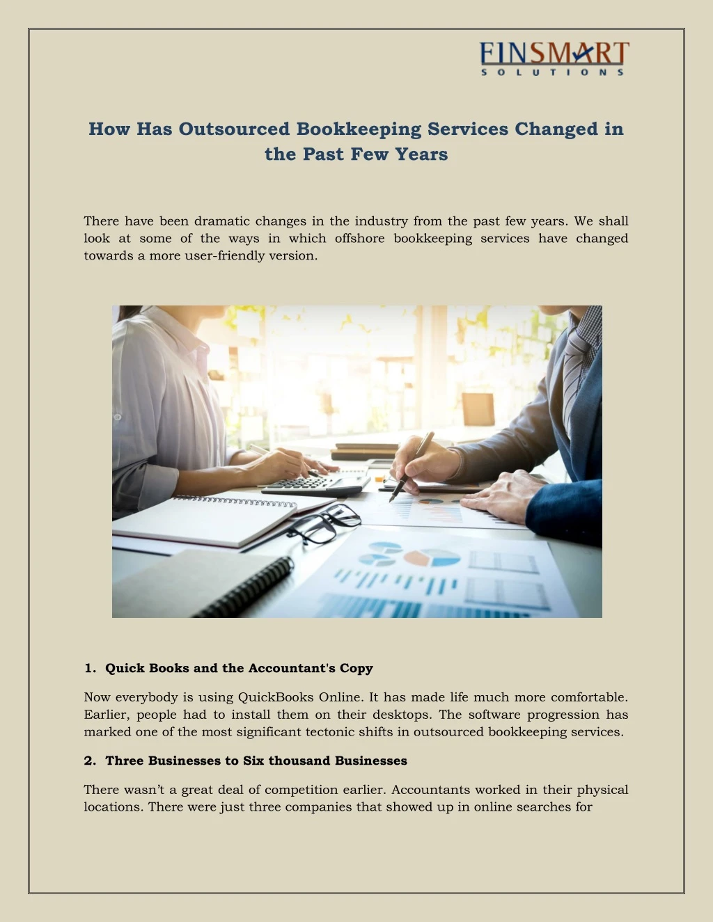 how has outsourced bookkeeping services changed