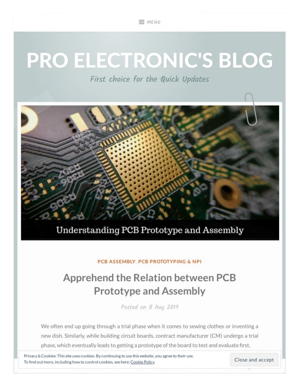 Apprehend the Relation between PCB Prototype and Assembly