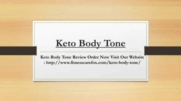 Keto Body Tone For Some Serious Weight Loss! | Product Review