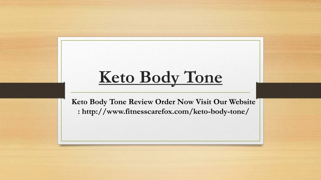 keto body tone