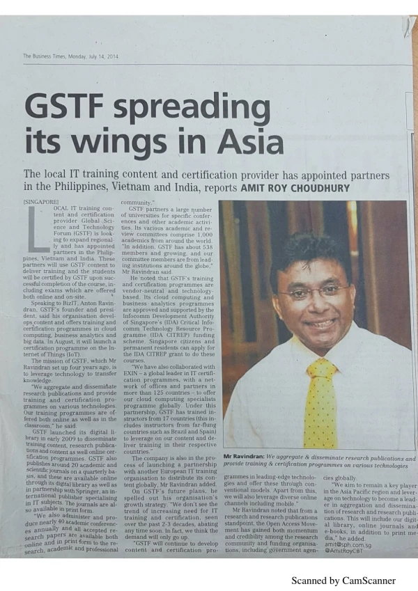 GSTF Spreading its Wings in Asia
