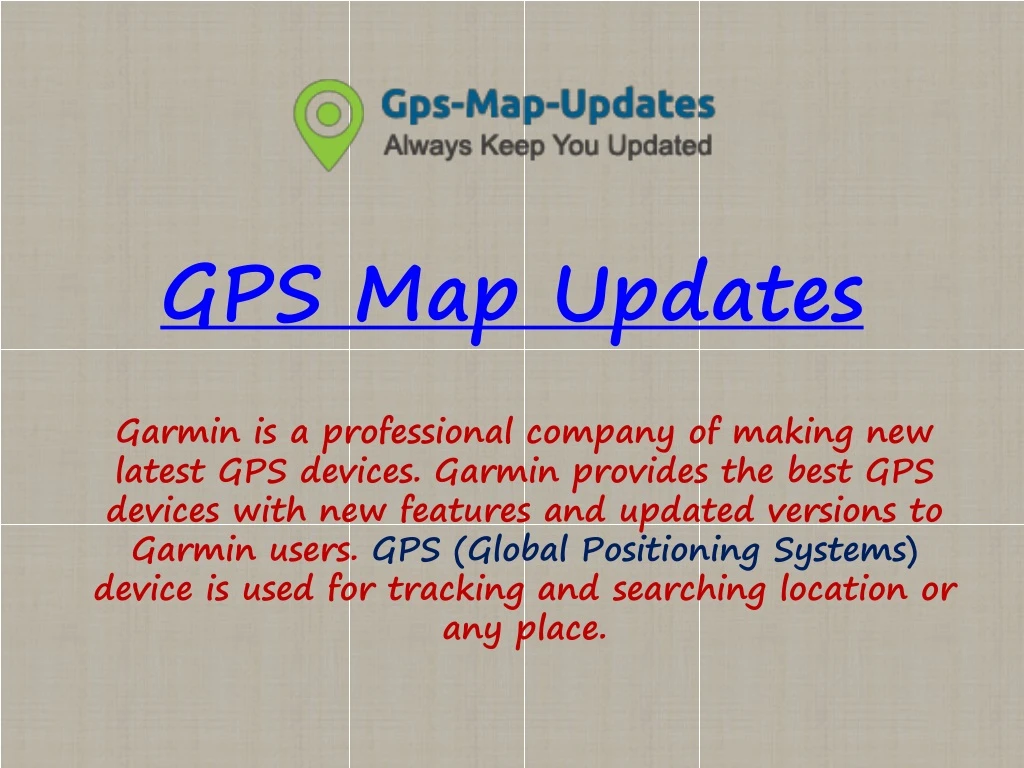 gps map updates