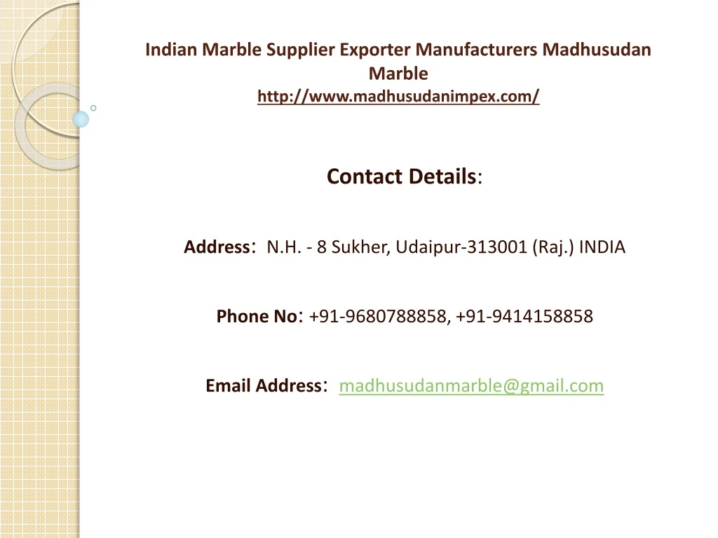 indian marble supplier exporter manufacturers madhusudan marble http www madhusudanimpex com
