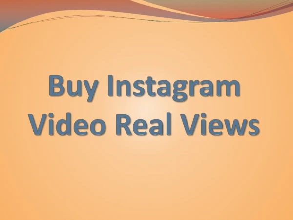 Buy Instagram Video Real Views