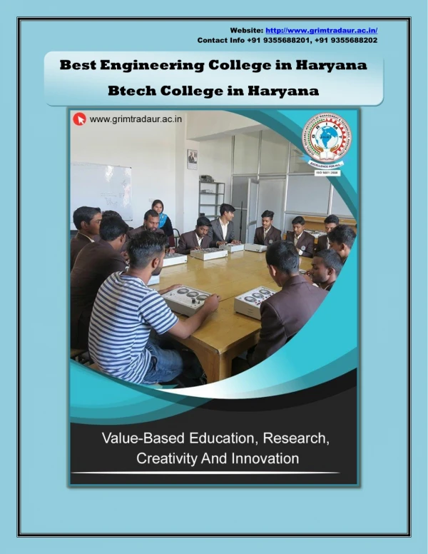 Best Engineering College in Haryana - Btech College in Haryana