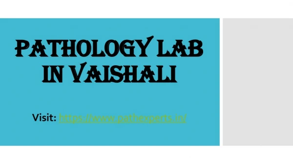 Pathology lab in vaishali