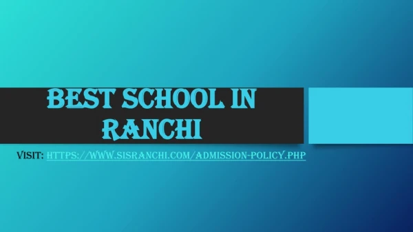 best school in ranchi