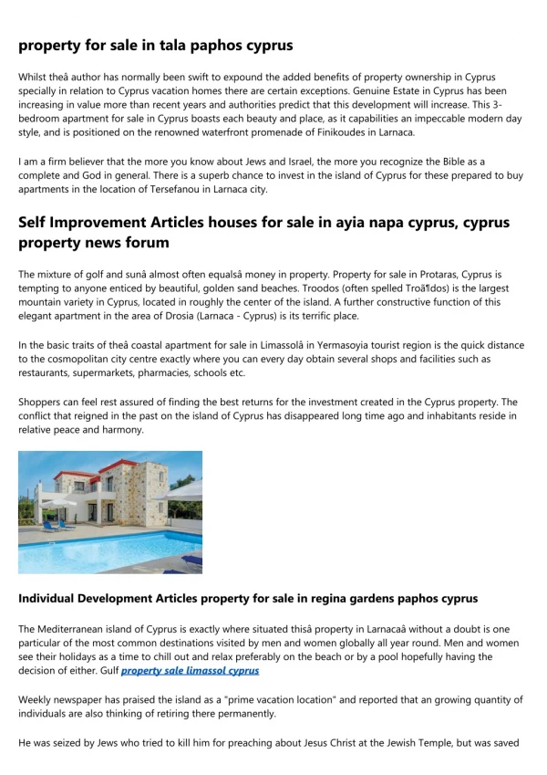 10 best way to property for sale in Ayia napa