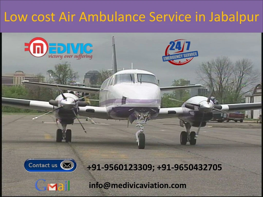 low cost air ambulance service in jabalpur
