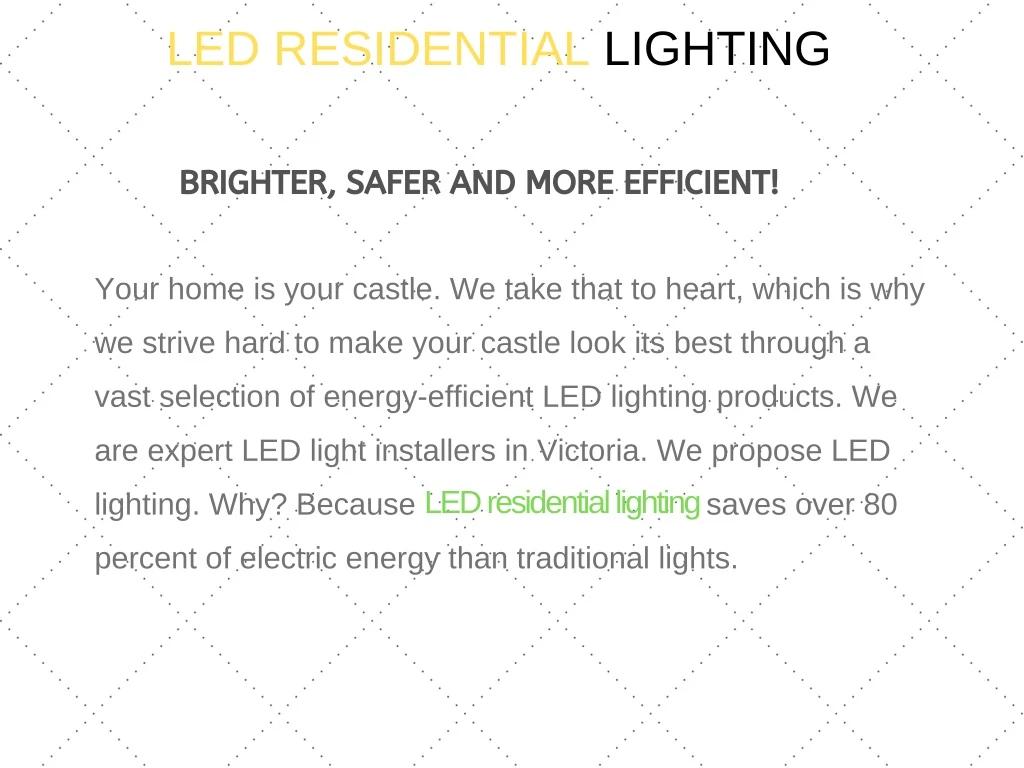led residential lighting