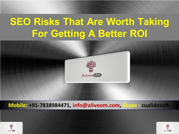 SEO Risks That Are Worth Taking For Getting A Better ROI