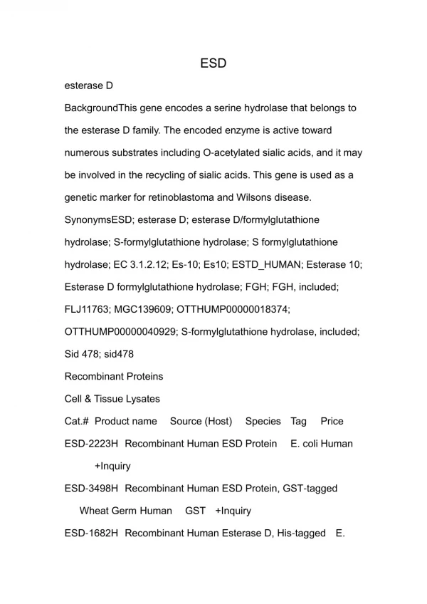 esterase D